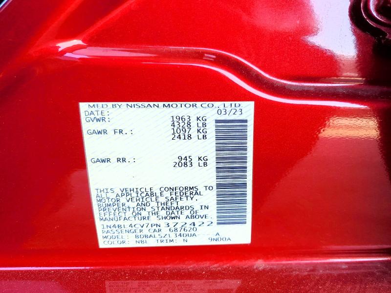 Продаж на аукціоні авто 2023 Nissan Altima, vin: 1N4BL4CV7PN372422, номер лоту: 64423716