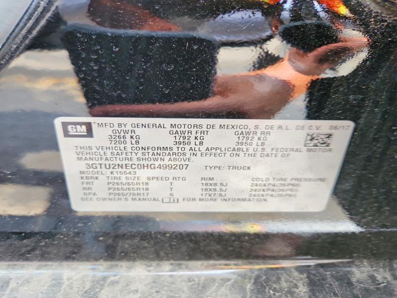 Aukcja sprzedaży 2017 Gmc Sierra, vin: 3GTU2NEC0HG499207, numer aukcji: 64266946