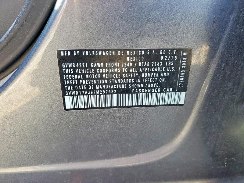 Продаж на аукціоні авто 2015 Volkswagen Jetta, vin: 3VWD17AJ9FM297982, номер лоту: 66570126