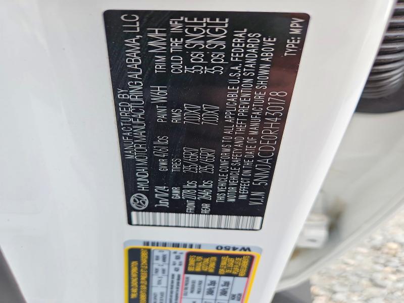 2024 Hyundai Tucson მანქანა იყიდება აუქციონზე, vin: 5NMJACDE0RH430178, აუქციონის ნომერი: 65657476