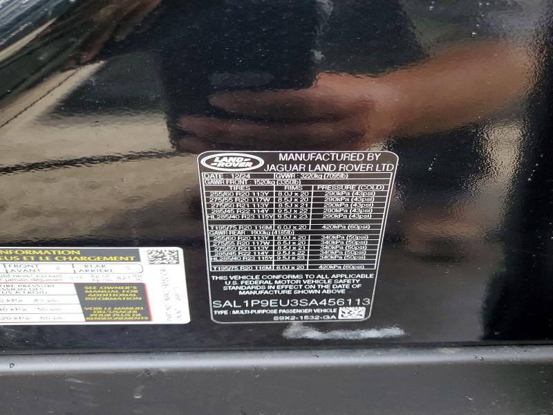 Aukcja sprzedaży 2025 Land Rover Range Rover Sport, vin: SAL1P9EU3SA456113, numer aukcji: 61416596