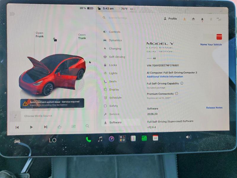 Aukcja sprzedaży 2022 Tesla Model Y, vin: 7SAYGDEE7NF376801, numer aukcji: 65266436