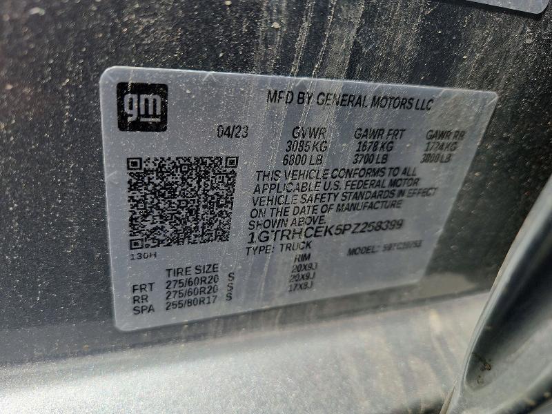 Продаж на аукціоні авто 2023 Gmc Sierra, vin: 1GTRHCEK5PZ258399, номер лоту: 63849876