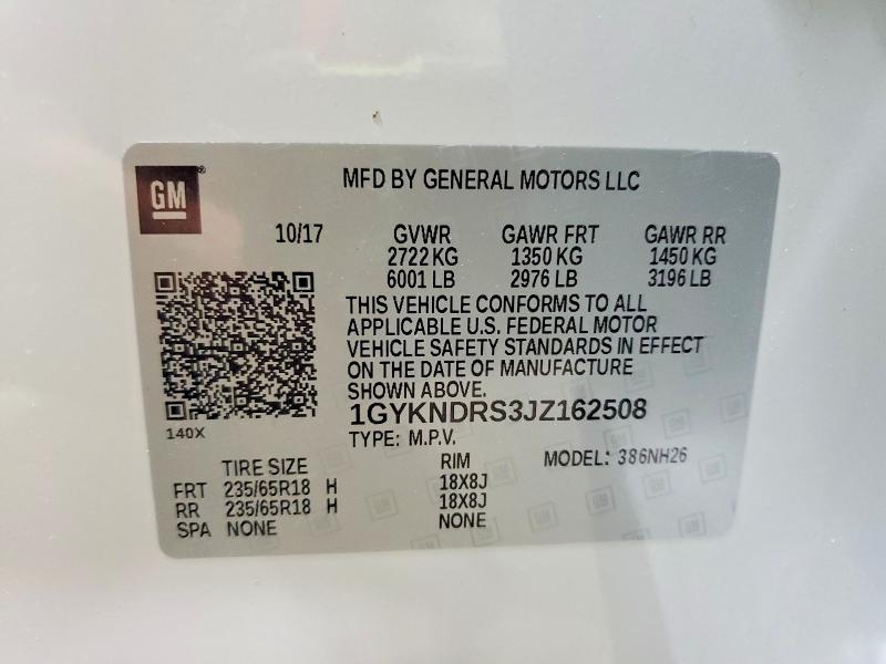 Продаж на аукціоні авто 2018 Cadillac Xt5, vin: 1GYKNDRS3JZ162508, номер лоту: 65164806