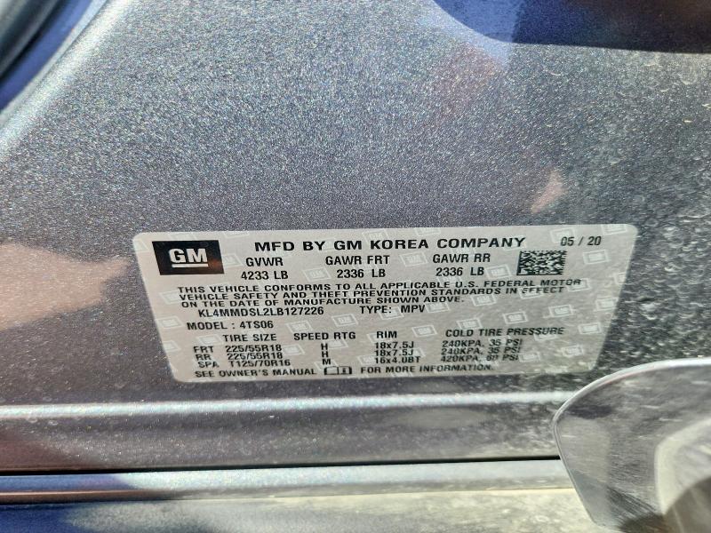 66621696 :رقم المزاد ، KL4MMDSL2LB127226 vin ، 2020 Buick Encore Gx مزاد بيع