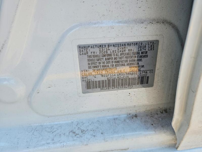 2016 Nissan Sentra მანქანა იყიდება აუქციონზე, vin: 3N1AB7AP9GY256773, აუქციონის ნომერი: 64475216
