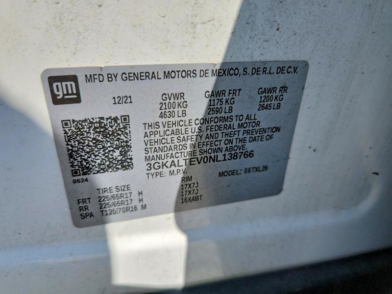 Продаж на аукціоні авто 2022 Gmc Terrain, vin: 3GKALTEV0NL138766, номер лоту: 63888956