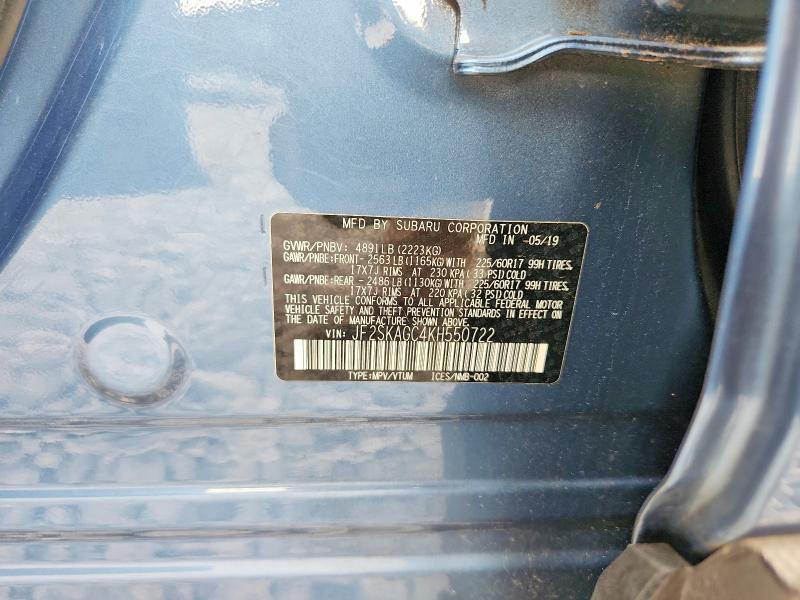 Aukcja sprzedaży 2019 Subaru Forester, vin: JF2SKAGC4KH550722, numer aukcji: 66838766