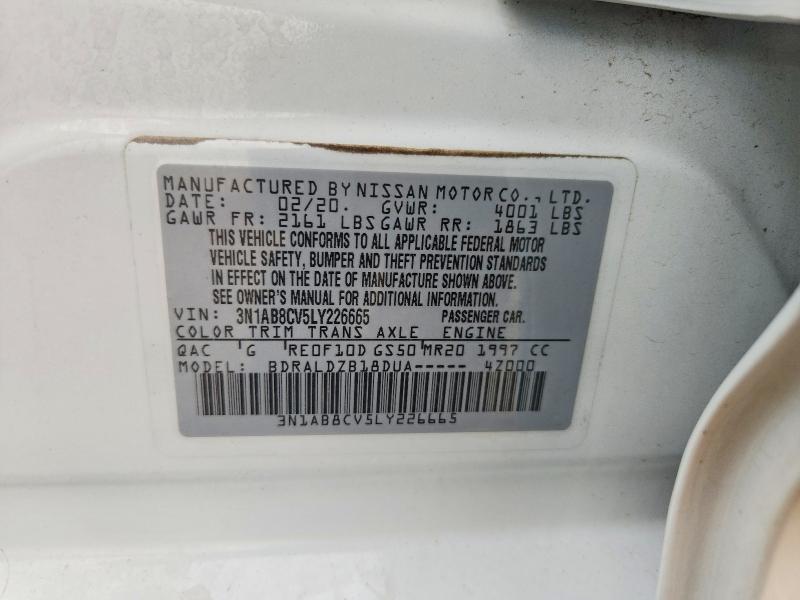 Продажа на аукционе авто 2020 Nissan Sentra, vin: 3N1AB8CV5LY226665, номер лота: 63881996