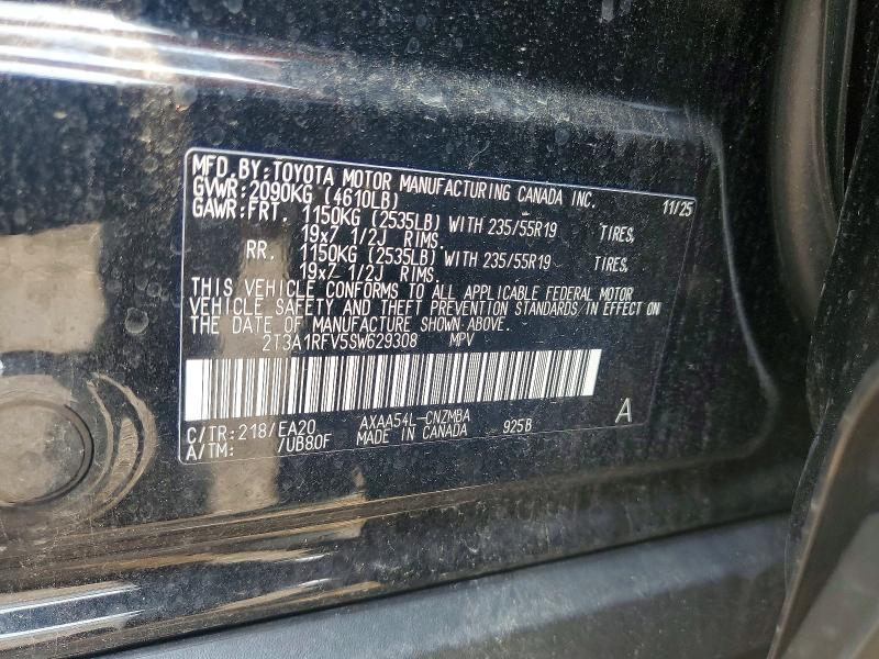 64115356 :رقم المزاد ، 2T3A1RFV5SW629308 vin ، 2025 Toyota Rav4 مزاد بيع