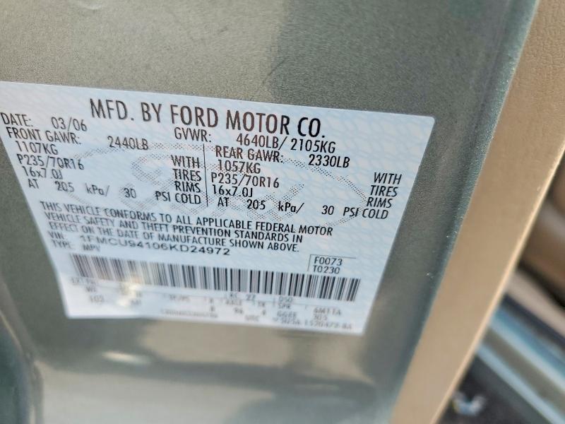 Aukcja sprzedaży 2006 Ford Escape, vin: 1FMCU94106KD24972, numer aukcji: 66424096