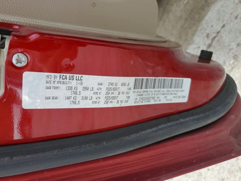 2016 Dodge Grand Caravan მანქანა იყიდება აუქციონზე, vin: 2C4RDGCG0GR273095, აუქციონის ნომერი: 66305336