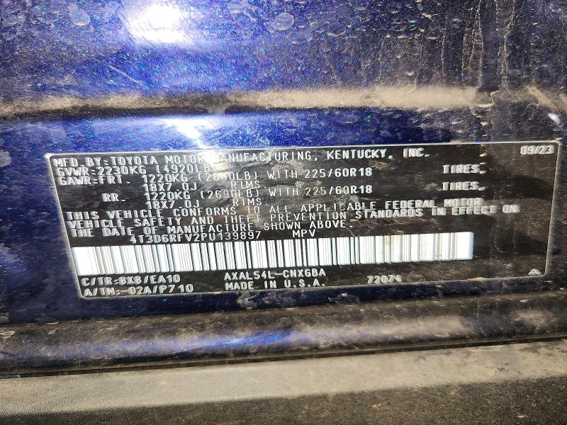 2023 Toyota Rav4 მანქანა იყიდება აუქციონზე, vin: 4T3D6RFV2PU139897, აუქციონის ნომერი: 66373036