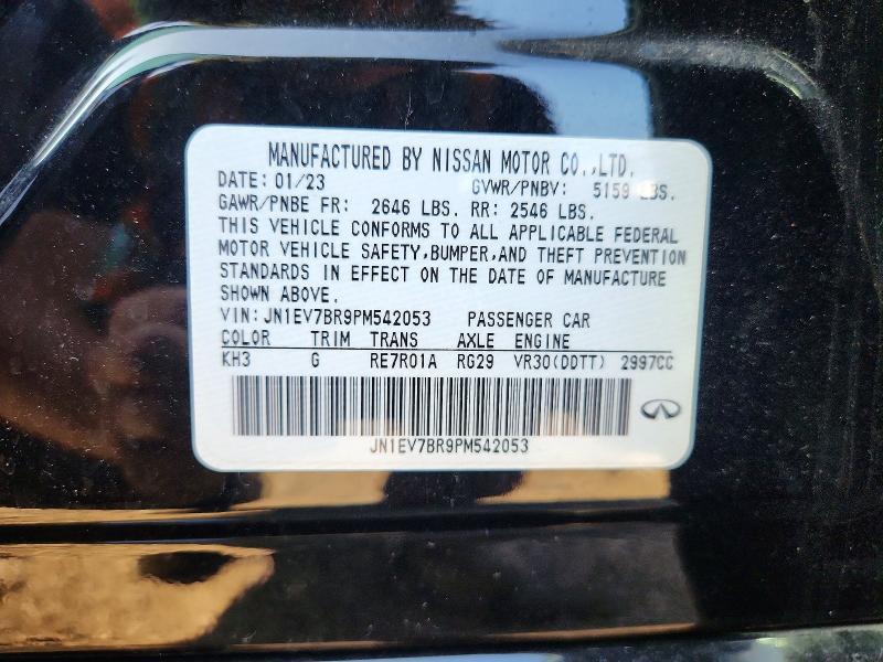 Aukcja sprzedaży 2023 Infiniti Q50, vin: JN1EV7BR9PM542053, numer aukcji: 66021116