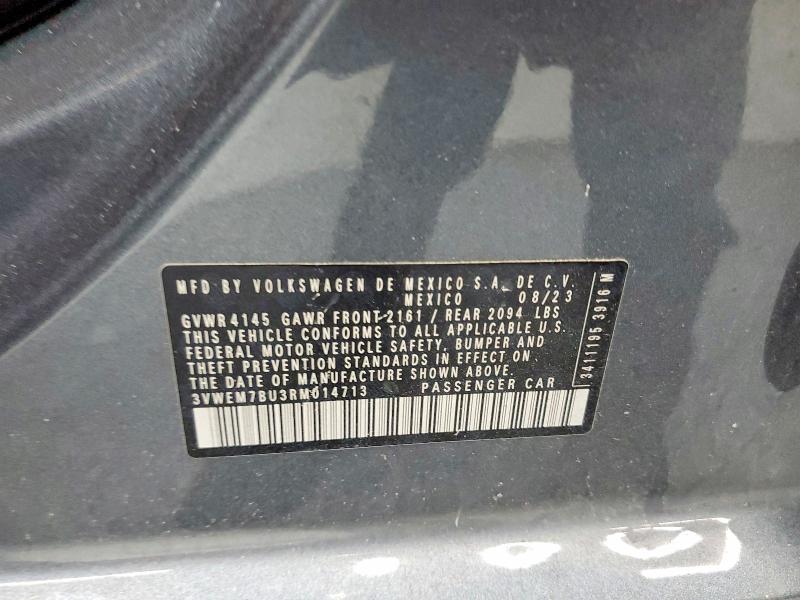 66756956 :رقم المزاد ، 3VWEM7BU3RM014713 vin ، 2024 Volkswagen Jetta مزاد بيع