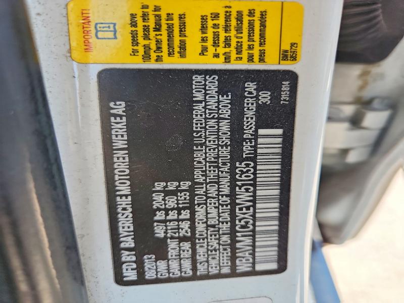2014 Bmw X1 მანქანა იყიდება აუქციონზე, vin: WBAVM1C5XEVW51635, აუქციონის ნომერი: 63338206