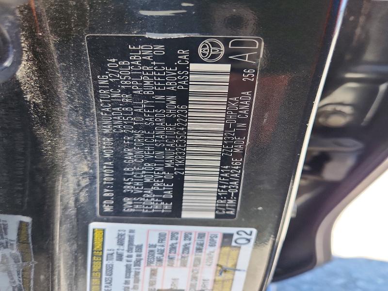 Aukcja sprzedaży 2005 Toyota Matrix, vin: 2T1KR32E35C422236, numer aukcji: 63563406