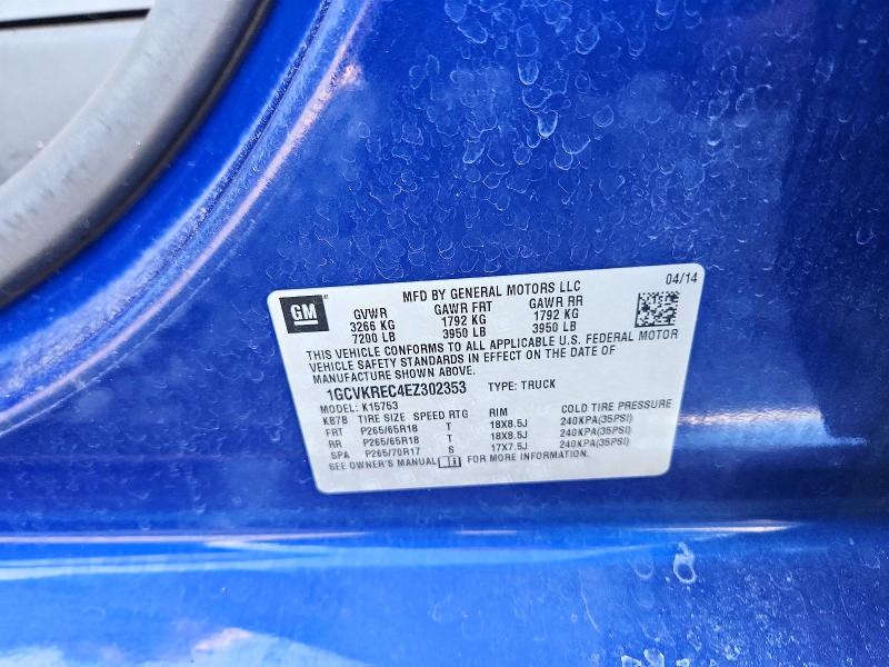 Продаж на аукціоні авто 2014 Chevrolet Silverado, vin: 1GCVKREC4EZ302353, номер лоту: 66565336
