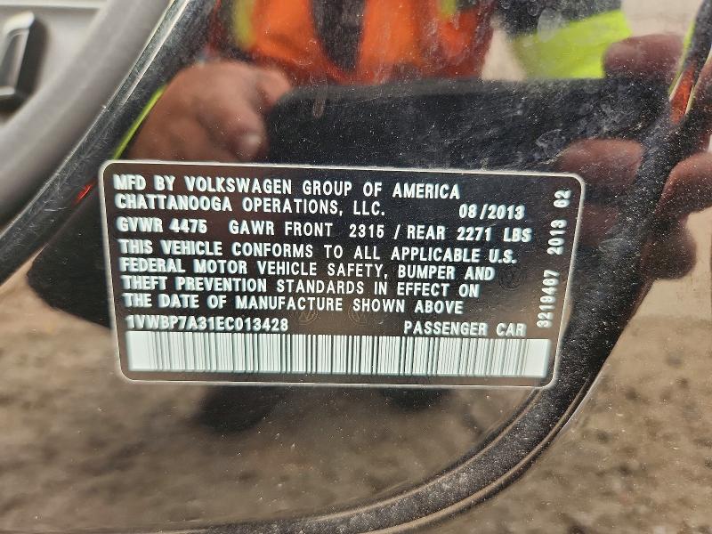 63008826 :رقم المزاد ، 1VWBP7A31EC013428 vin ، 2014 Volkswagen Passat مزاد بيع