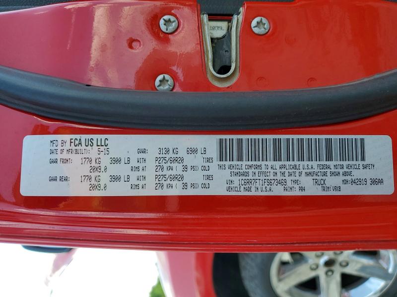 Продажа на аукционе авто 2015 Ram 1500, vin: 1C6RR7FT1FS673469, номер лота: 66755196