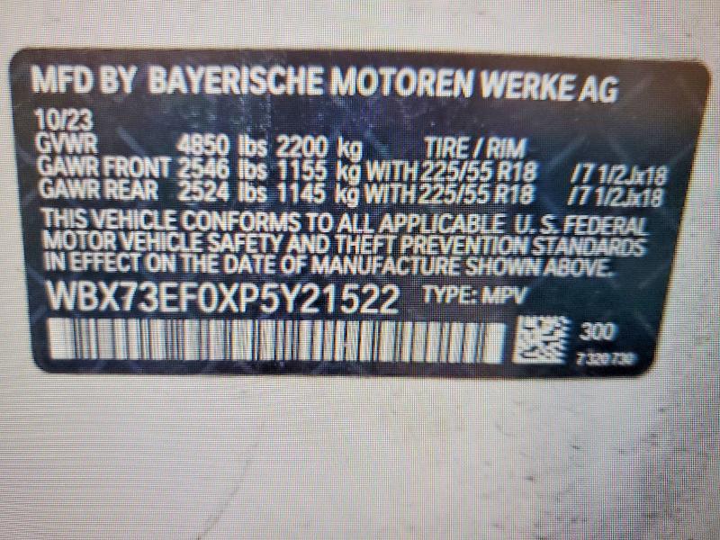 Продажа на аукционе авто 2023 Bmw X1, vin: WBX73EF0XP5Y21522, номер лота: 65143166