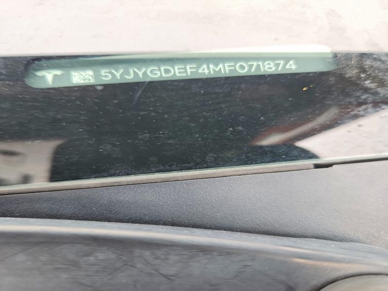 Aukcja sprzedaży 2021 Tesla Model Y, vin: 5YJYGDEF4MF071874, numer aukcji: 65545116