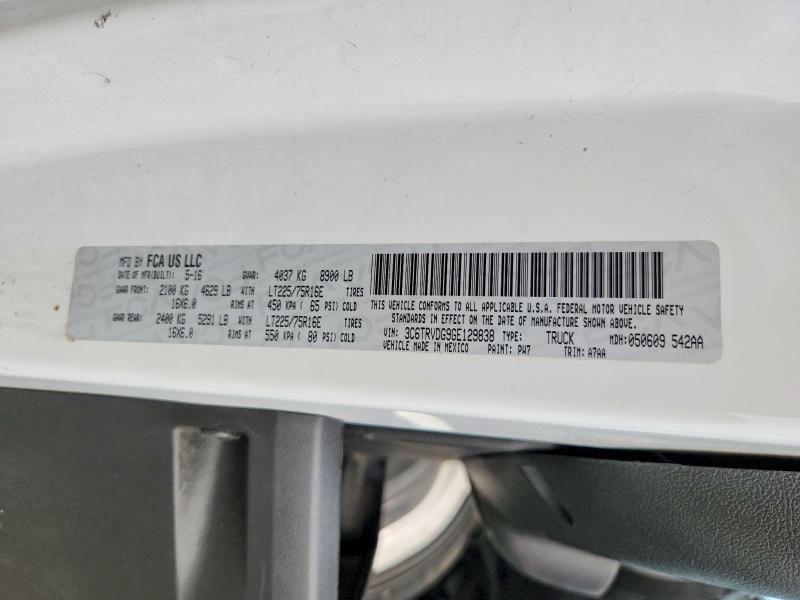 66638406 :رقم المزاد ، 3C6TRVDG9GE129838 vin ، 2016 Ram Promaster 2500 مزاد بيع