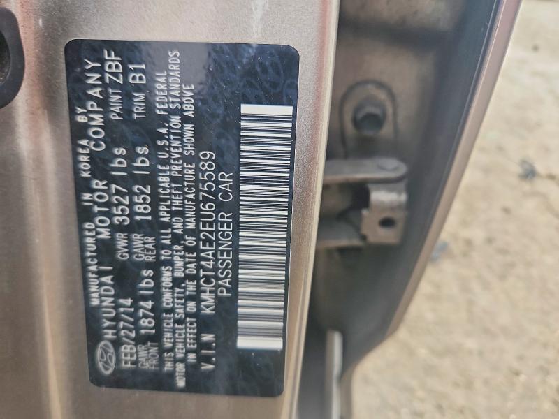63807166 :رقم المزاد ، KMHCT4AE2EU675589 vin ، 2014 Hyundai Accent مزاد بيع