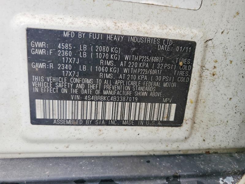 Продаж на аукціоні авто 2011 Subaru Outback, vin: 4S4BRBKC4B3387019, номер лоту: 63644236