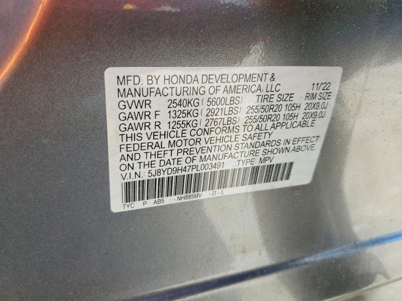 2023 Acura Mdx მანქანა იყიდება აუქციონზე, vin: 5J8YD9H47PL003491, აუქციონის ნომერი: 65704866