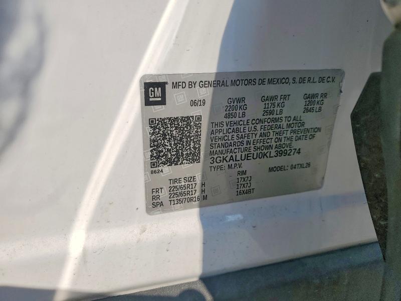 Aukcja sprzedaży 2019 Gmc Terrain, vin: 3GKALUEU0KL399274, numer aukcji: 65480636