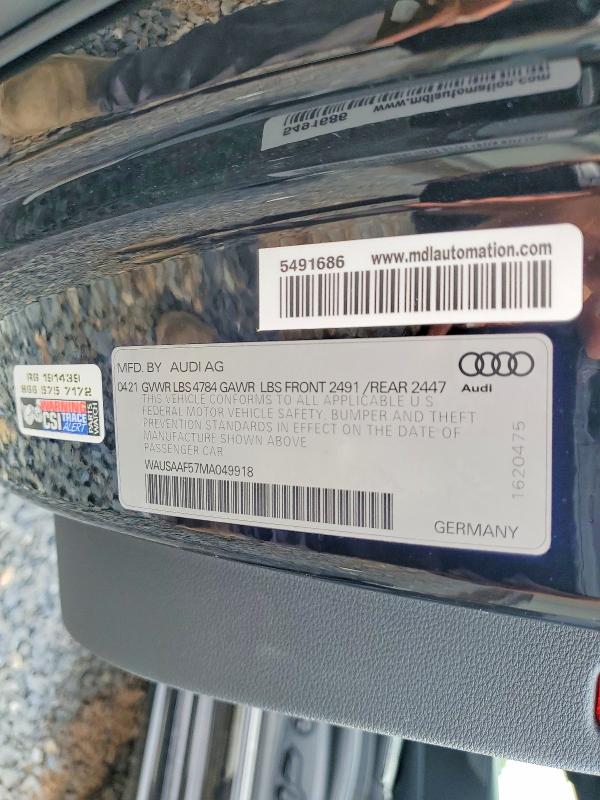 Aukcja sprzedaży 2021 Audi A5, vin: WAUSAAF57MA049918, numer aukcji: 66080786