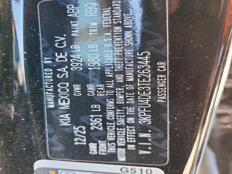 Продаж на аукціоні авто 2026 Kia K4, vin: 3KPFU4DE3TE263445, номер лоту: 65392946