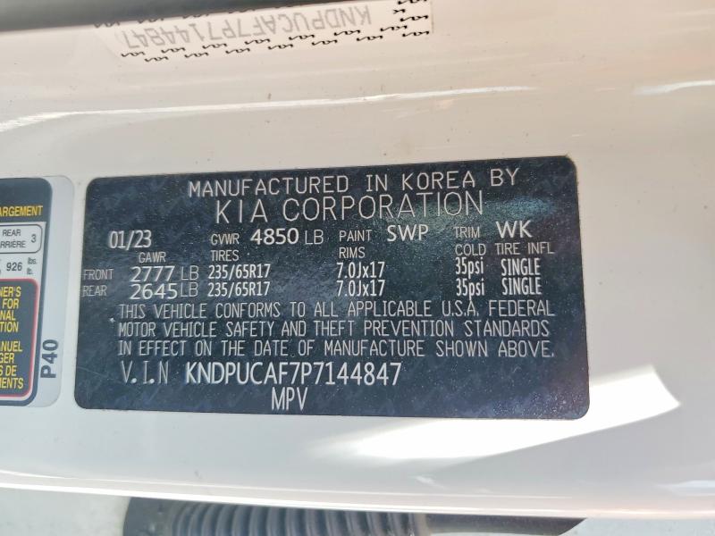 65598756 :رقم المزاد ، KNDPUCAF7P7144847 vin ، 2023 Kia Sportage مزاد بيع