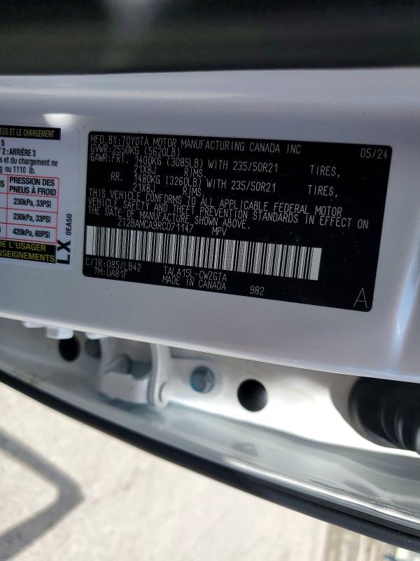 Aukcja sprzedaży 2024 Lexus Rx 350, vin: 2T2BAMCA9RC071147, numer aukcji: 66259426
