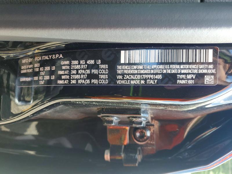 64282956 :رقم المزاد ، ZACNJDB17PPP61495 vin ، 2023 Jeep Renegade مزاد بيع