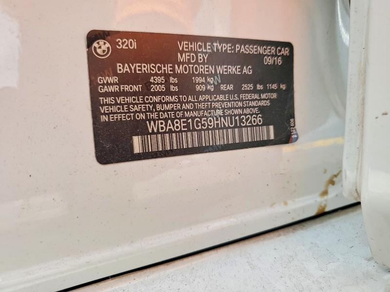 Продаж на аукціоні авто 2017 Bmw 320, vin: WBA8E1G59HNU13266, номер лоту: 66256176