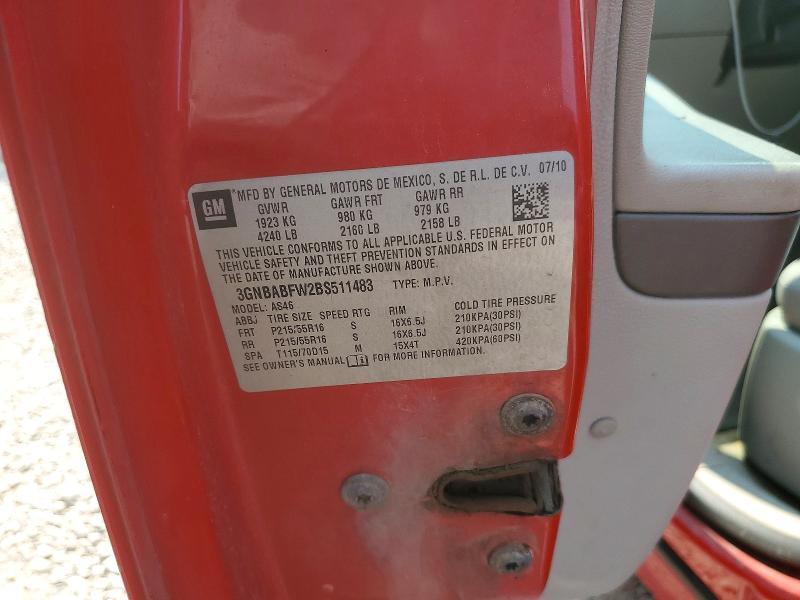 Продаж на аукціоні авто 2011 Chevrolet Hhr, vin: 3GNBABFW2BS511483, номер лоту: 64518856