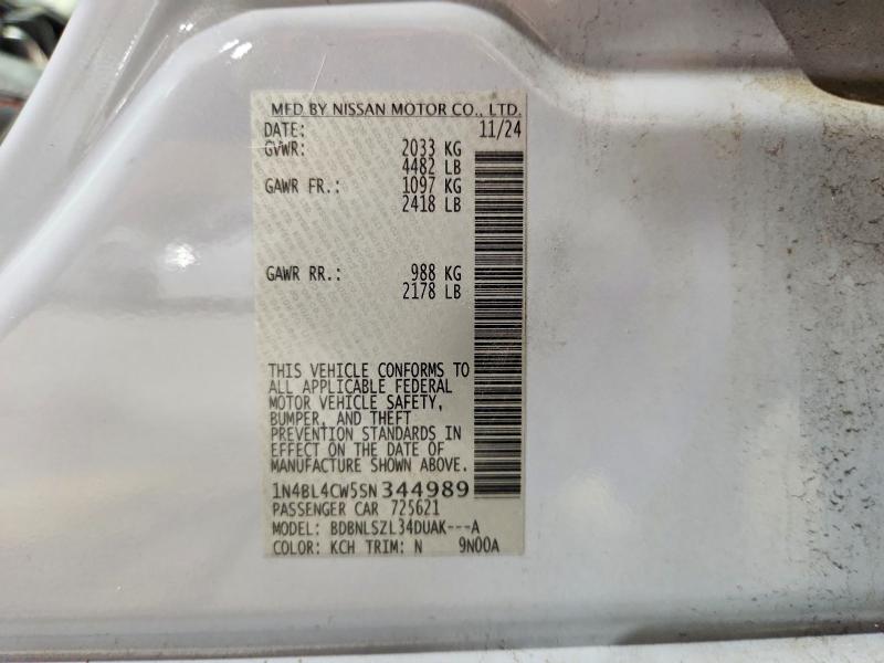 64480106 :رقم المزاد ، 1N4BL4CW5SN344989 vin ، 2025 Nissan Altima مزاد بيع