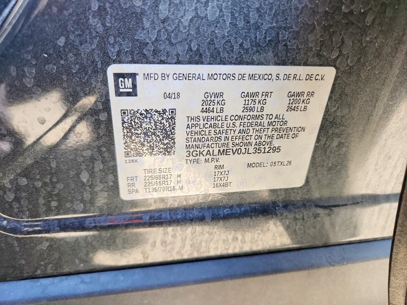 Aukcja sprzedaży 2018 Gmc Terrain, vin: 3GKALMEV0JL351295, numer aukcji: 63925716
