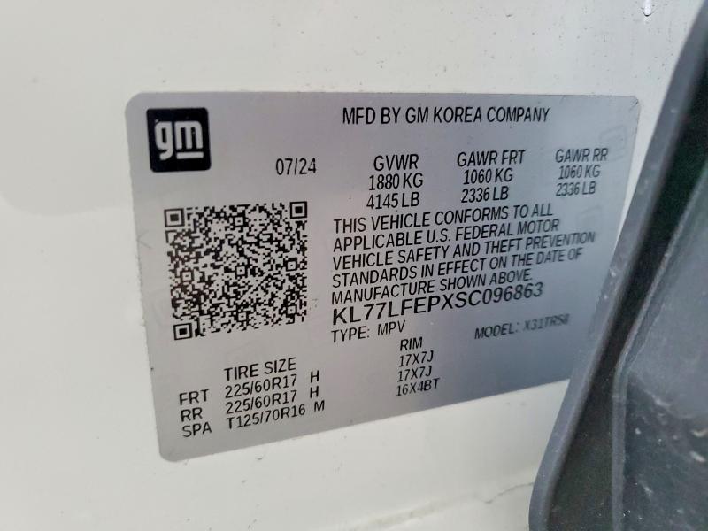 2025 Chevrolet Trax მანქანა იყიდება აუქციონზე, vin: KL77LFEPXSC096863, აუქციონის ნომერი: 66479636