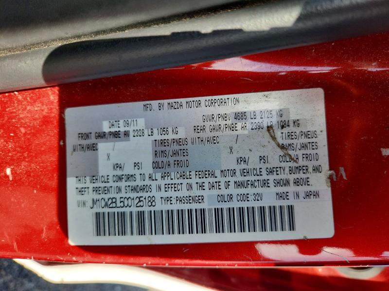 Aukcja sprzedaży 2012 Mazda 5, vin: JM1CW2BL5C0125188, numer aukcji: 66422726