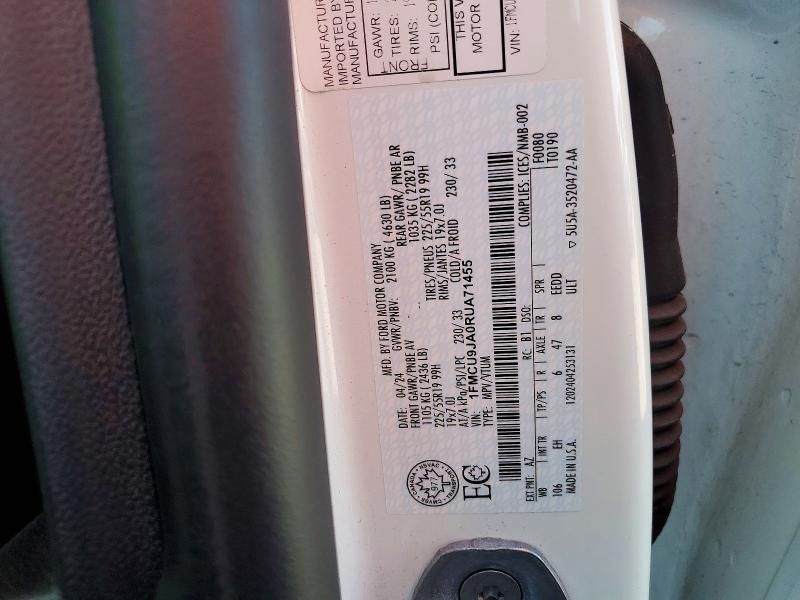 Aukcja sprzedaży 2024 Ford Escape, vin: 1FMCU9JA0RUA71455, numer aukcji: 64474906