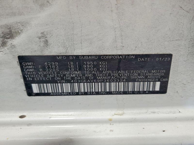 63428316 :رقم المزاد ، 4S3GKAV69P3603324 vin ، 2023 Subaru Impreza مزاد بيع