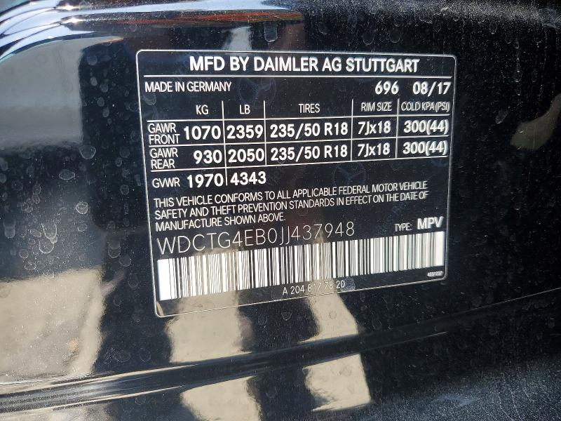 Продаж на аукціоні авто 2018 Mercedes-benz Gla, vin: WDCTG4EB0JJ437948, номер лоту: 64448976