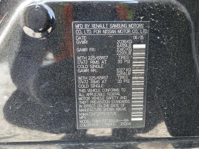 63599186 :رقم المزاد ، KNMAT2MT2FP574708 vin ، 2015 Nissan Rogue مزاد بيع