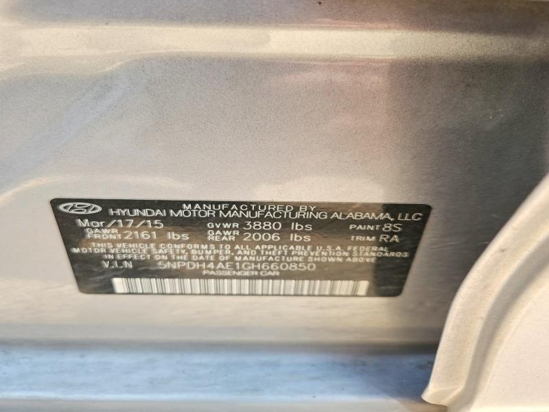 64057546 :رقم المزاد ، 5NPDH4AE1GH660850 vin ، 2016 Hyundai Elantra مزاد بيع