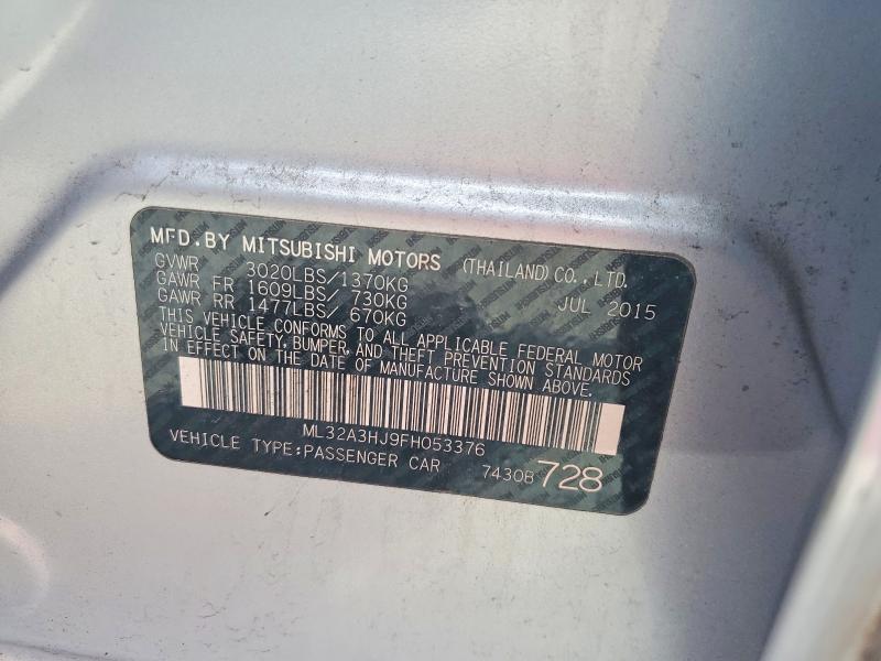 Aukcja sprzedaży 2015 Mitsubishi Mirage, vin: ML32A3HJ9FH053376, numer aukcji: 66790606