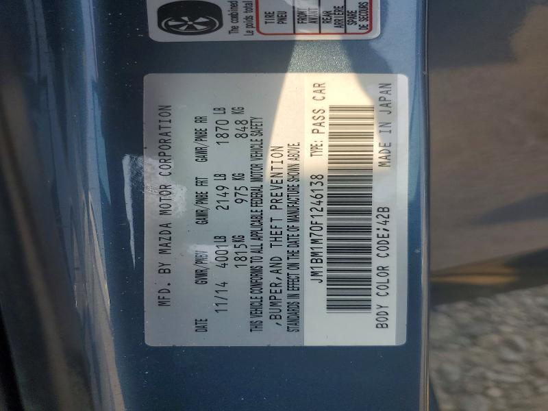 63447736 :رقم المزاد ، JM1BM1M70F1246138 vin ، 2015 Mazda 3 مزاد بيع