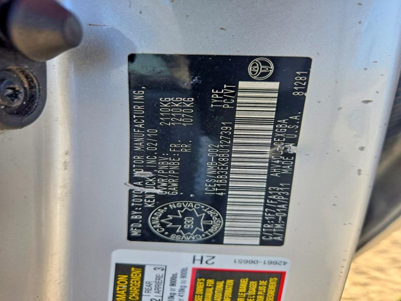 2011 Toyota Camry მანქანა იყიდება აუქციონზე, vin: 4T1BB3EK8BU127391, აუქციონის ნომერი: 63500606